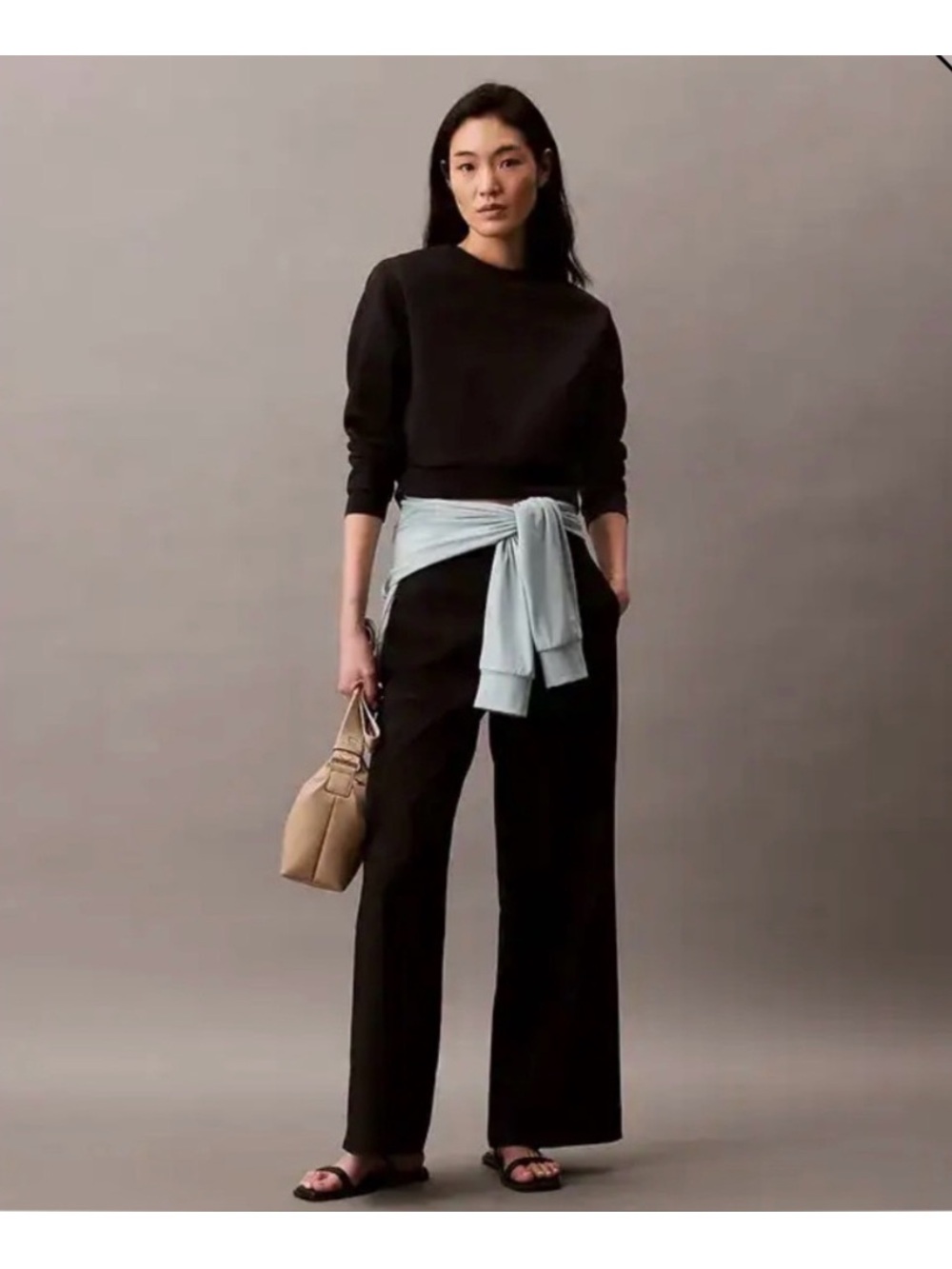 Calvin Klein jeans active commute wide leg pants large